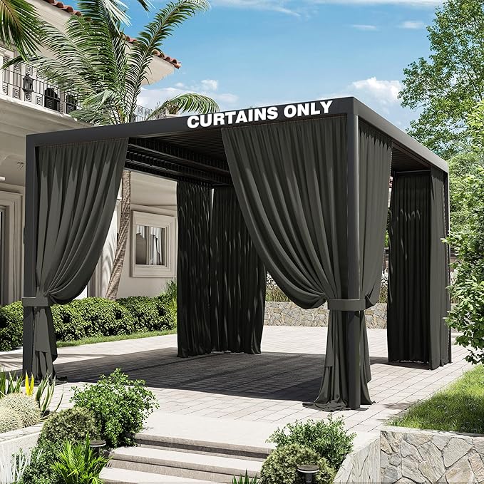 Gazebo Universal Replacement Privacy Curtain, 4-Panels Sidewall Curtains by WelcometoKimunukStore