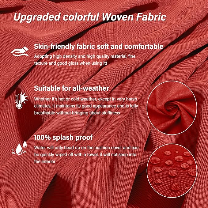 14 Pcs Outdoor Cushion Covers Patio Cushion Slipcovers Replacement Splash Proof - Image 6