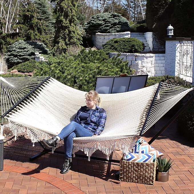 Sunnydaze Woven Double Hammock for Outside - Image 8