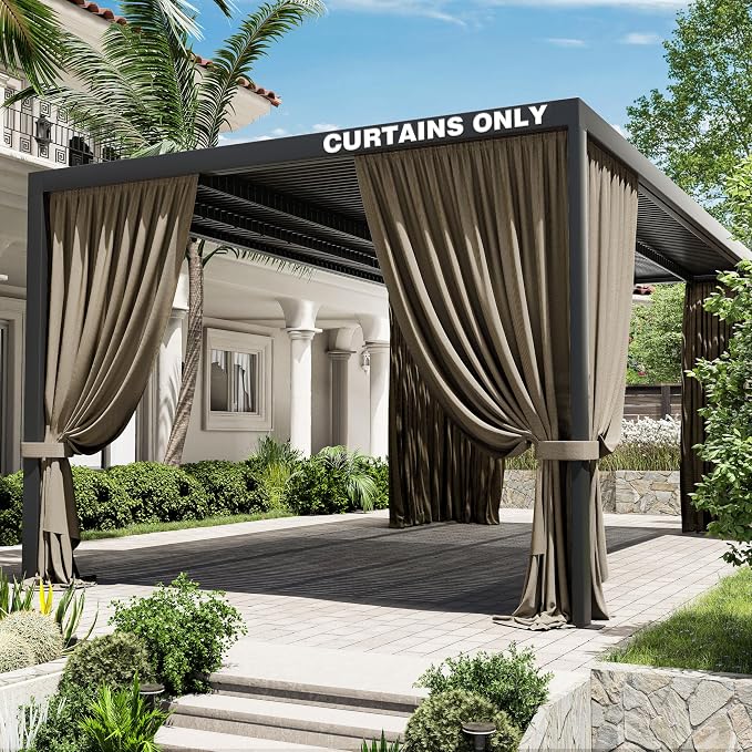Gazebo Universal Replacement Privacy Curtain, 4-Panels Sidewall Curtains by WelcometoKimunukStore