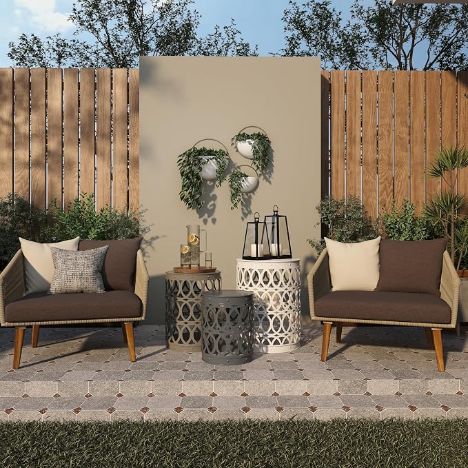 Deco 79 Metal Side End Accent Table Indoor Outdoor Nesting End Table - Image 8