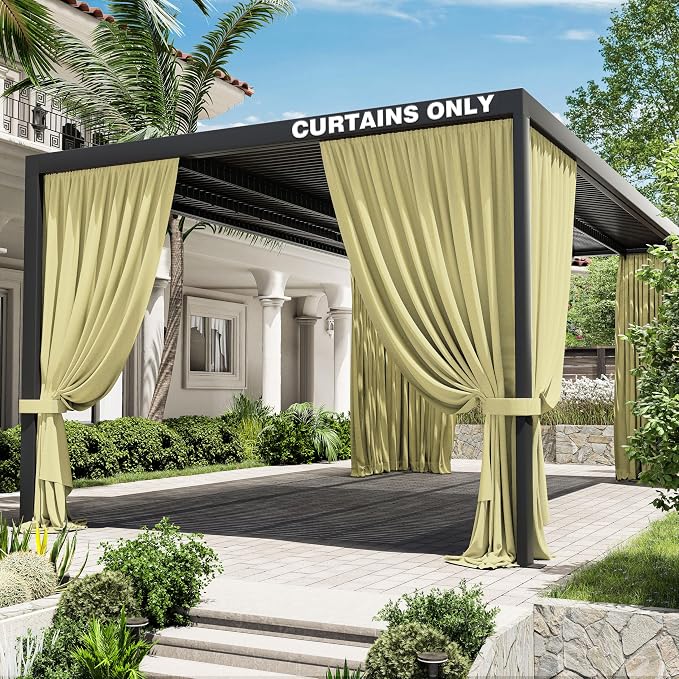 Gazebo Universal Replacement Privacy Curtain, 4-Panels Sidewall Curtains by WelcometoKimunukStore