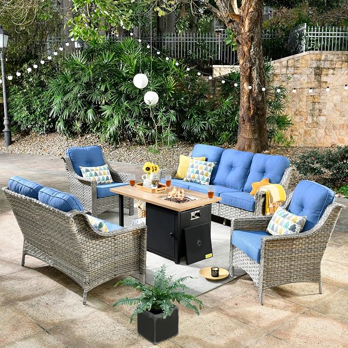 HOOOWOOO 5 Piece Patio Furniture Conversation Sets - Image 8