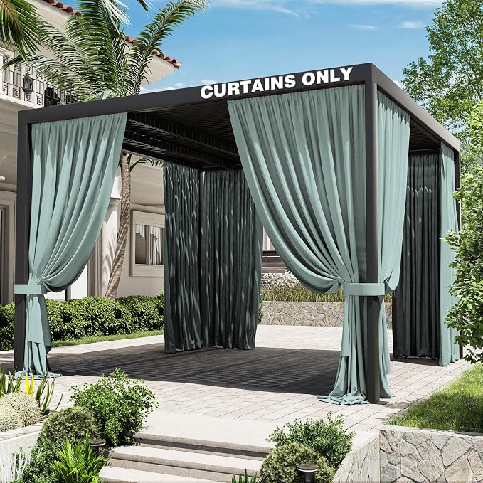 Gazebo Universal Replacement Privacy Curtain, 4-Panels Sidewall Curtains by WelcometoKimunukStore