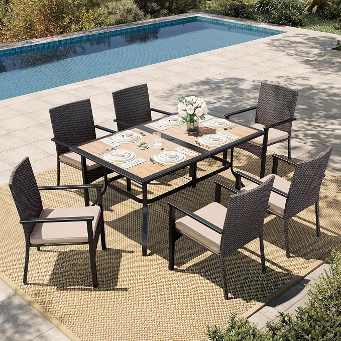 HERA'S HOUSE 7 PCS Outdoor Dining Sets by HERASHOUSE
