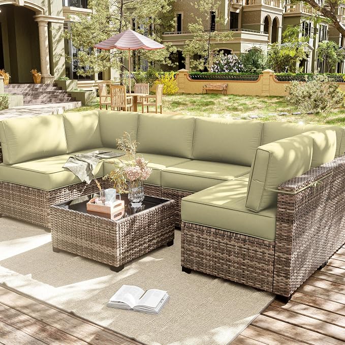 14 Pcs Outdoor Cushion Slipcovers Outdoor Patio Cushion Covers Replacement - Image 7