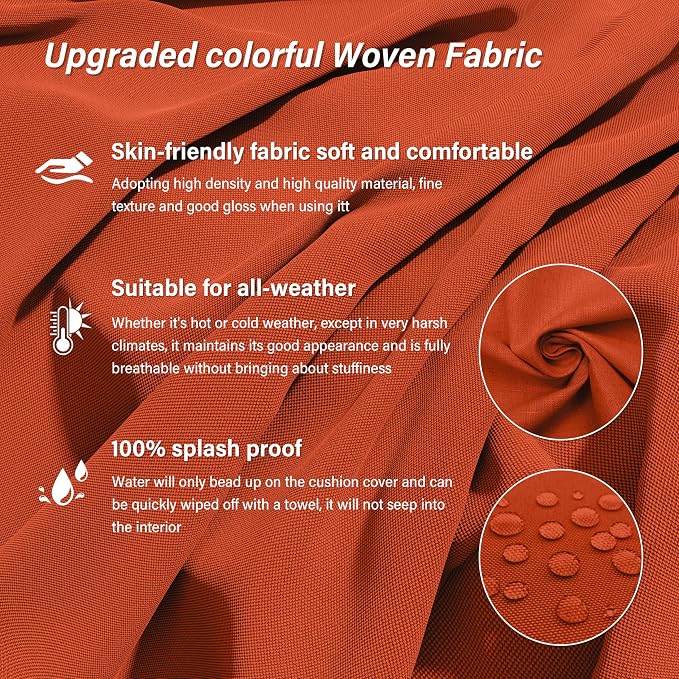 14 Pcs Outdoor Cushion Covers Patio Cushion Slipcovers Replacement Splash Proof - Image 6