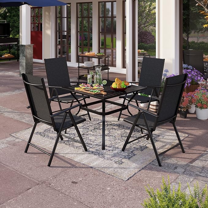 PHI VILLA 5 Pcs Patio Dining Set - Image 8