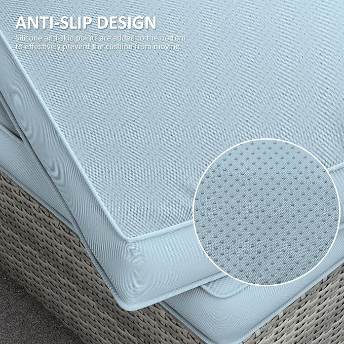 14 Pcs Outdoor Cushion Covers Patio Cushion Slipcovers Replacement Splash Proof - Image 3