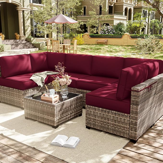 14 Pcs Outdoor Cushion Slipcovers Outdoor Patio Cushion Covers Replacement - Image 7