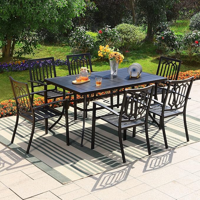 PHI VILLA 7 Piece Outdoor Dining Set - Image 6