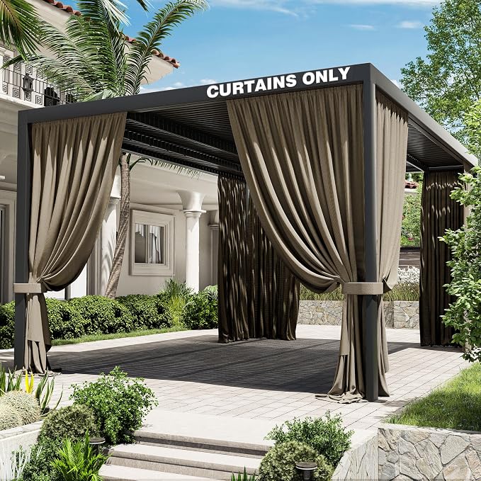 Gazebo Universal Replacement Privacy Curtain, 4-Panels Sidewall Curtains by WelcometoKimunukStore