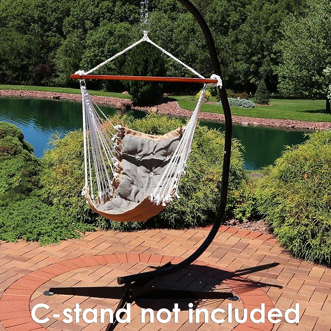 Sunnydaze Tufted Victorian Large Hanging Hammock Chair - Image 5