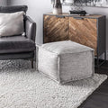 nuLOOM Sofia Casual Solid Indoor/Outdoor Filled Ottoman Pouf 14" x 20" x 20" by nuLOOM
