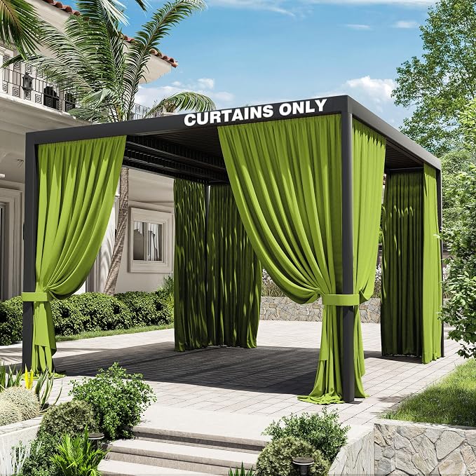 Gazebo Universal Replacement Privacy Curtain, 4-Panels Sidewall Curtains by WelcometoKimunukStore
