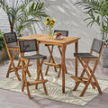 Christopher Knight Home Polaris Outdoor Acacia Wood and Wicker 5 Piece by ChristopherKnightHome