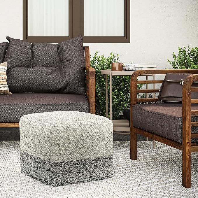 SIMPLIHOME Macie Square Pouf - Image 2