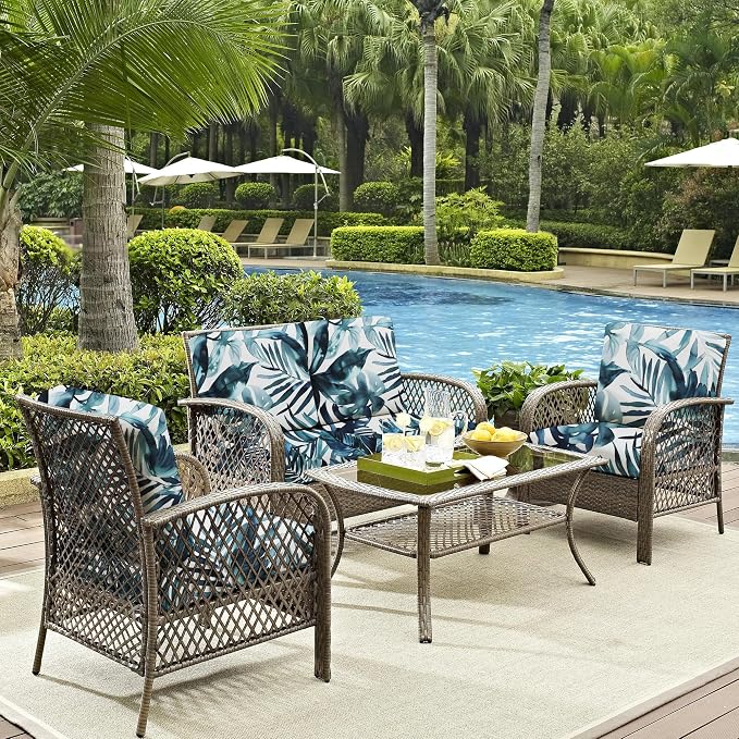 8Pcs Outdoor Cushion Covers, Patio Cushion Covers, Stretch Elastic Slipcovers - Image 6