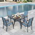 Sophia & William Patio Sets 5 Pieces, Lightweight Aluminum Dining Chairs by SophiaWilliam
