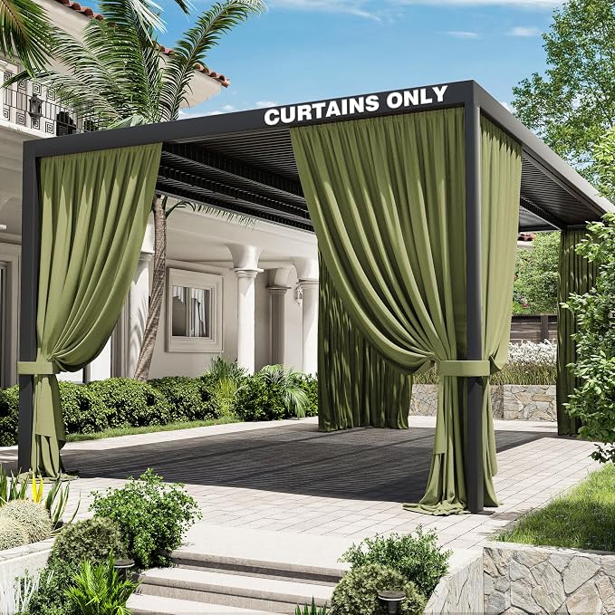 Gazebo Universal Replacement Privacy Curtain, 4-Panels Sidewall Curtains by WelcometoKimunukStore