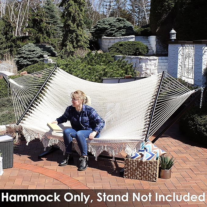 Sunnydaze Woven Double Hammock for Outside - Image 5