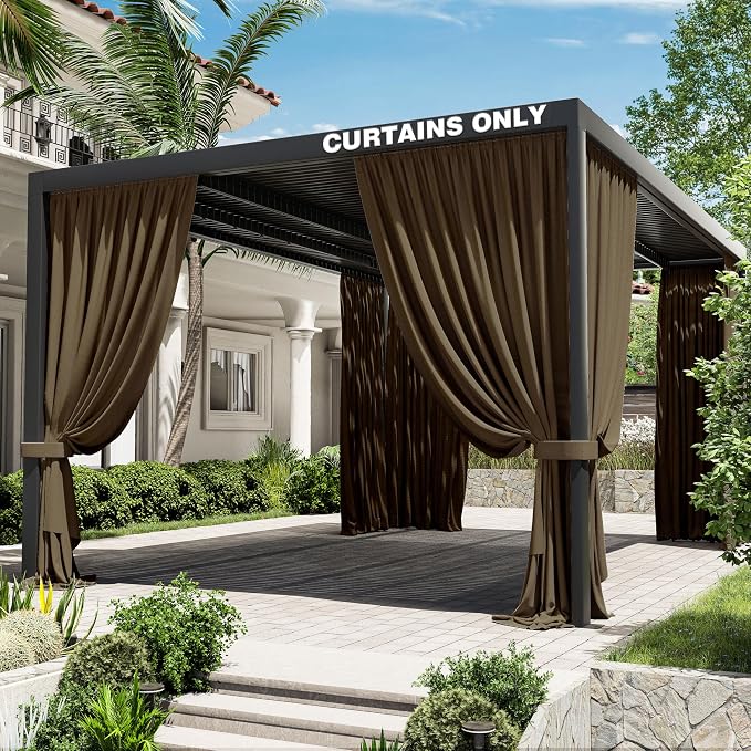 Gazebo Universal Replacement Privacy Curtain, 4-Panels Sidewall Curtains by WelcometoKimunukStore