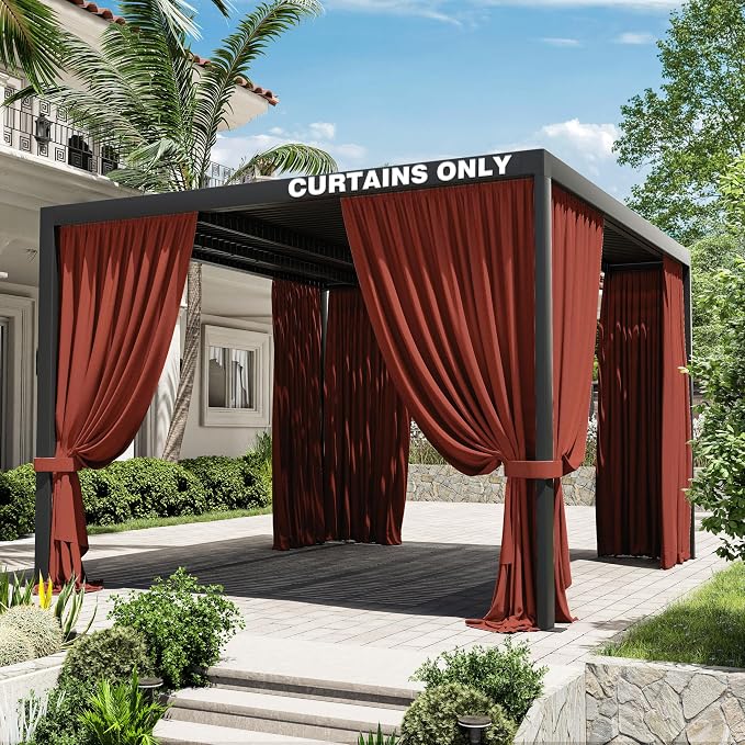 Gazebo Universal Replacement Privacy Curtain, 4-Panels Sidewall Curtains by WelcometoKimunukStore