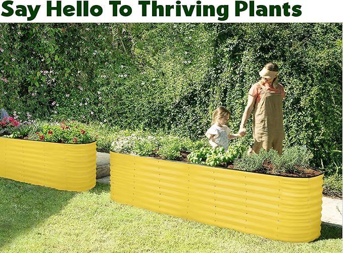 Plant & Plot Galvanized Raised Garden Beds Outdoor // 8×2×2 ft Planter Raised - Image 4
