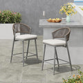 Christopher Knight Home Hearth 26.00" H Patio Barstools Set of 2, Woven Wicker by ChristopherKnightHome