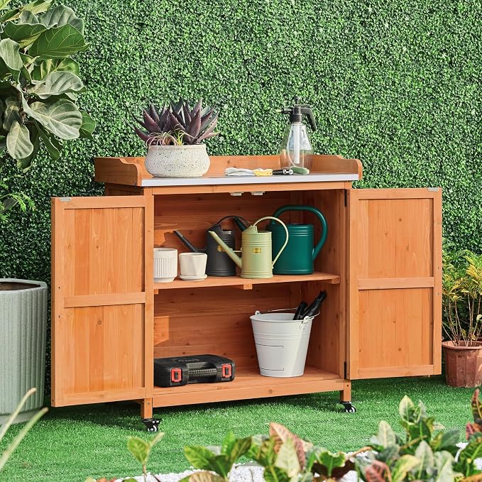 Yaheetech Garden Potting Bench Table - Image 6
