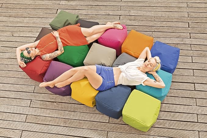 Gouchee Home Cube Brava Pouf Ottoman Foot Rest - Image 4