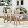 Christopher Knight Home Kuart Acacia Wood Outdoor Bar Stool Set of 2 by ChristopherKnightHome