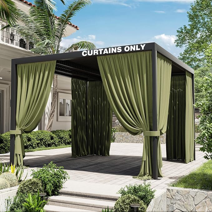 Gazebo Universal Replacement Privacy Curtain, 4-Panels Sidewall Curtains by WelcometoKimunukStore