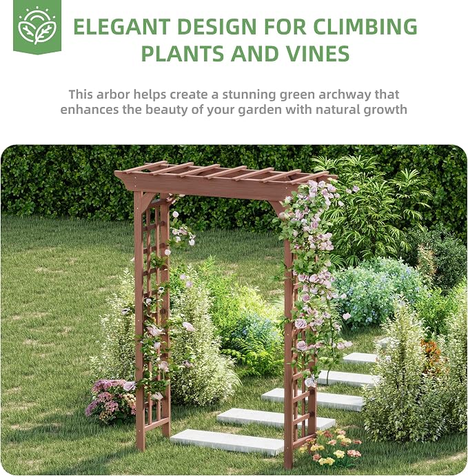 Outdoor Wooden Arch Pergola for Garden, Patio & Wedding - Image 4