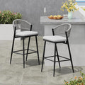 Christopher Knight Home Hearth 30.25" H Patio Barstools Set of 2, Woven Wicker by ChristopherKnightHome