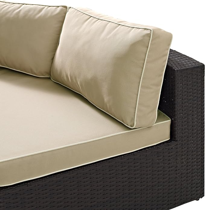 Crosley Furniture Catalina Outdoor Sectional Sofa, 3-Person Wicker Patio Couch - Image 8