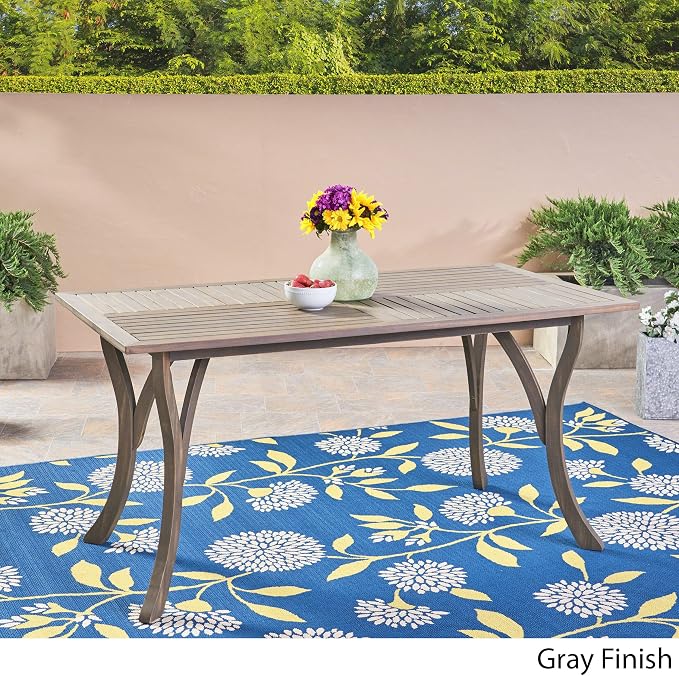 Christopher Knight Home Jaden Outdoor Acacia Wood Rectangular Dining Table - Image 2