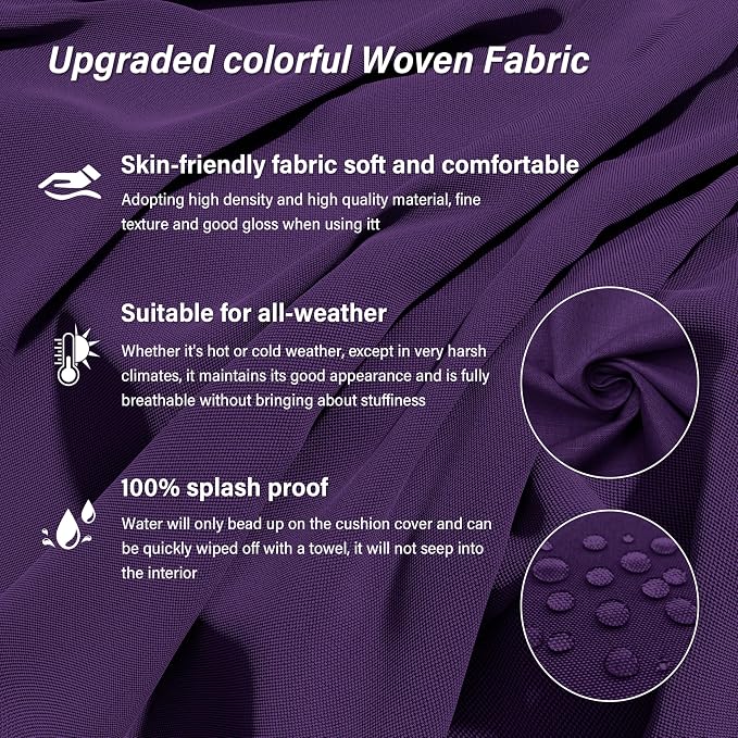 14 Pcs Outdoor Cushion Covers Patio Cushion Slipcovers Replacement Splash Proof - Image 6