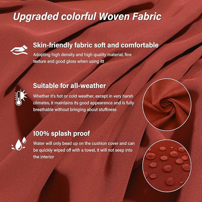 14 Pcs Outdoor Cushion Covers Patio Cushion Slipcovers Replacement Splash Proof - Image 6