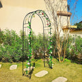 Metal Garden Arch, Wedding & Event Decoration, 94.5" H x 45.3" W Garden Arbor by Flohover