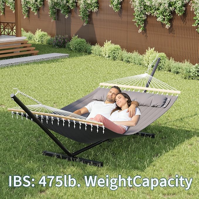 GAOMON Double Hammock with Stand, 475 lb Capacity, Adjustable Portable Hammock - Image 6
