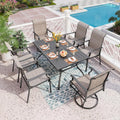 PHI VILLA 7 PCS Patio Dining Set, Outdoor Table Chair Set by PHIVILLAThepioneerofcomfortablehouseholdsupplies