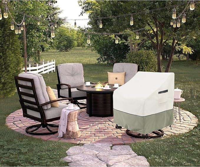 Outdoor Swivel Lounge Chair Cover 2 Pack, 100% Waterproof Heavy Duty Outdoor - Image 8