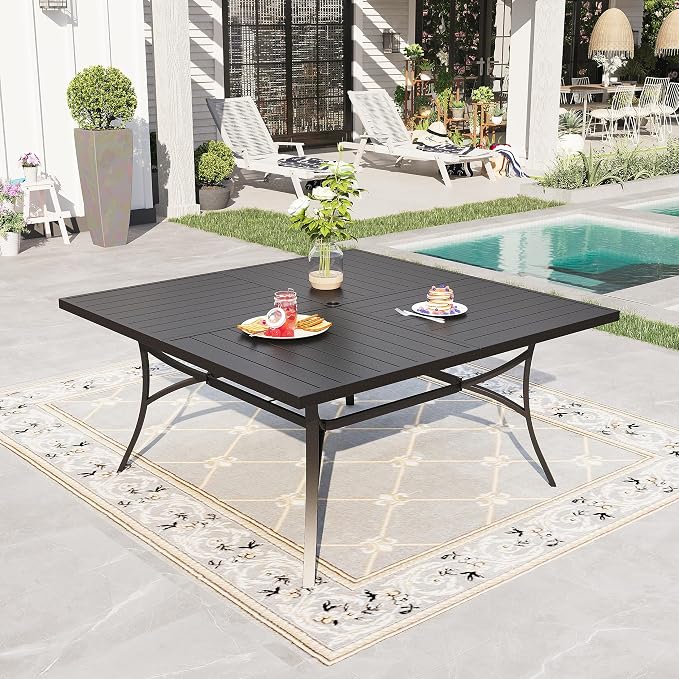 PHI VILLA Large Outdoor Square Dining Table - Image 9