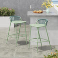 Christopher Knight Home Hearth 29.5"H Patio Barstools Set of 2, Aluminum Frame by ChristopherKnightHome