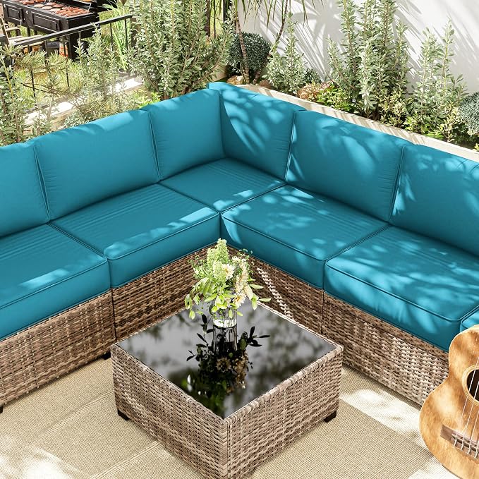 14 Pcs Outdoor Cushion Slipcovers Patio Cushion Covers Replacement Waterproof - Image 6