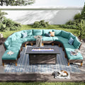 PHI VILLA 9-Piece Half Moon Patio Furniture Set by PHIVILLAThepioneerofcomfortablehouseholdsupplies