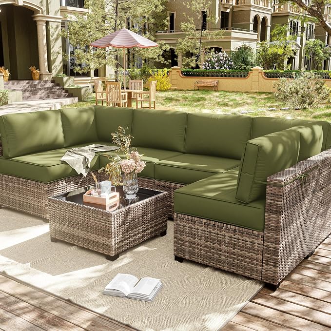 14 Pcs Outdoor Cushion Slipcovers Outdoor Patio Cushion Covers Replacement - Image 7