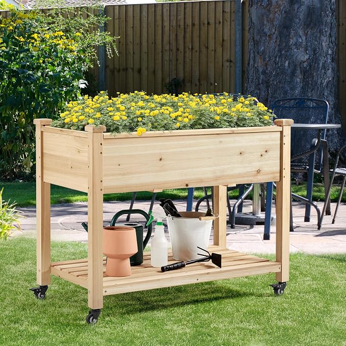 Yaheetech 42x23x33in Wooden Raised Garden Bed - Image 6