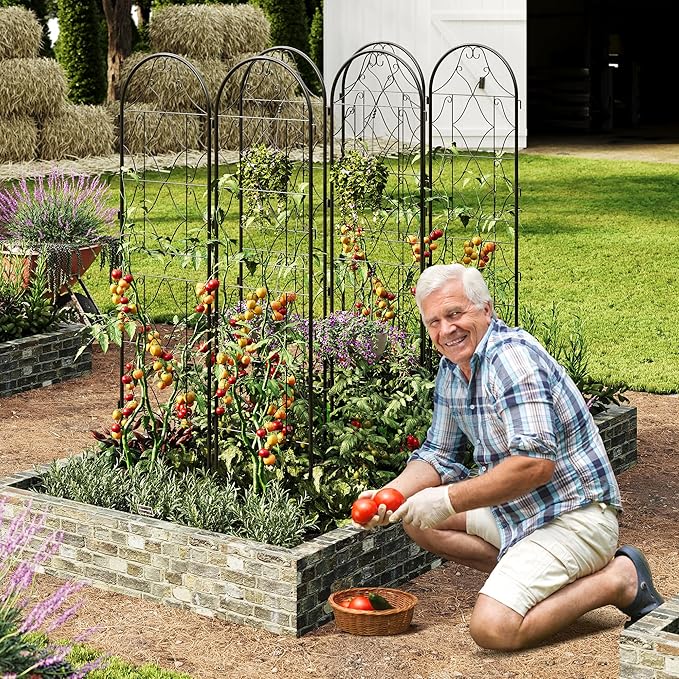 Garvee 22"x 75" Metal Garden Trellis Panel, Vegetables, Indoor & Outdoor - Image 7